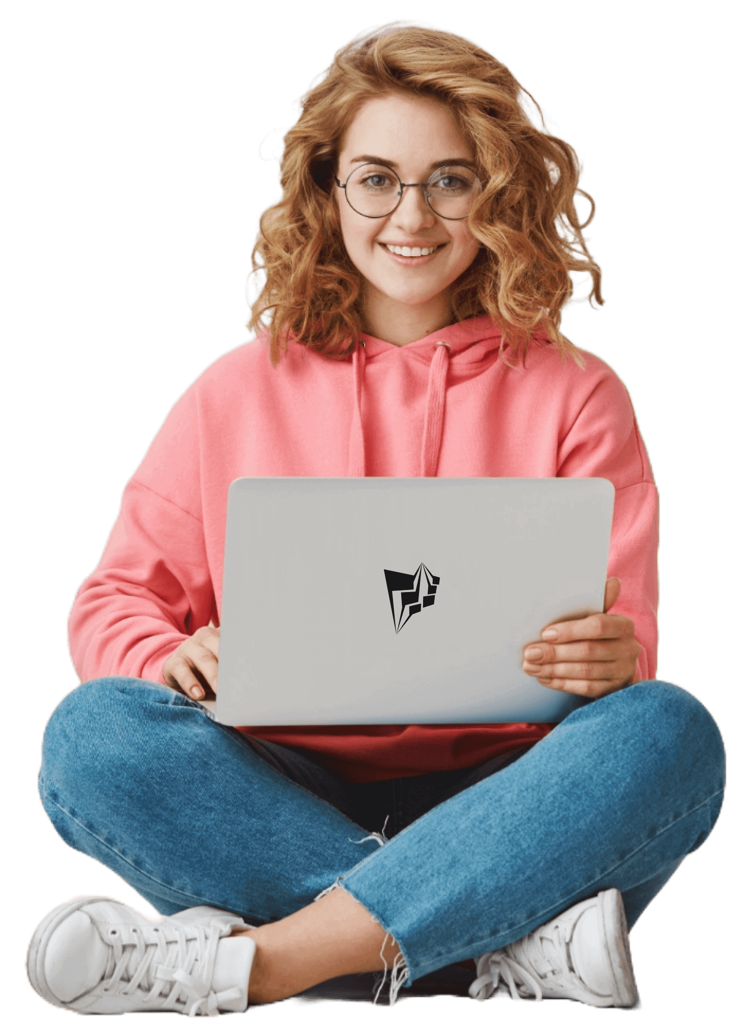 Girl using laptop